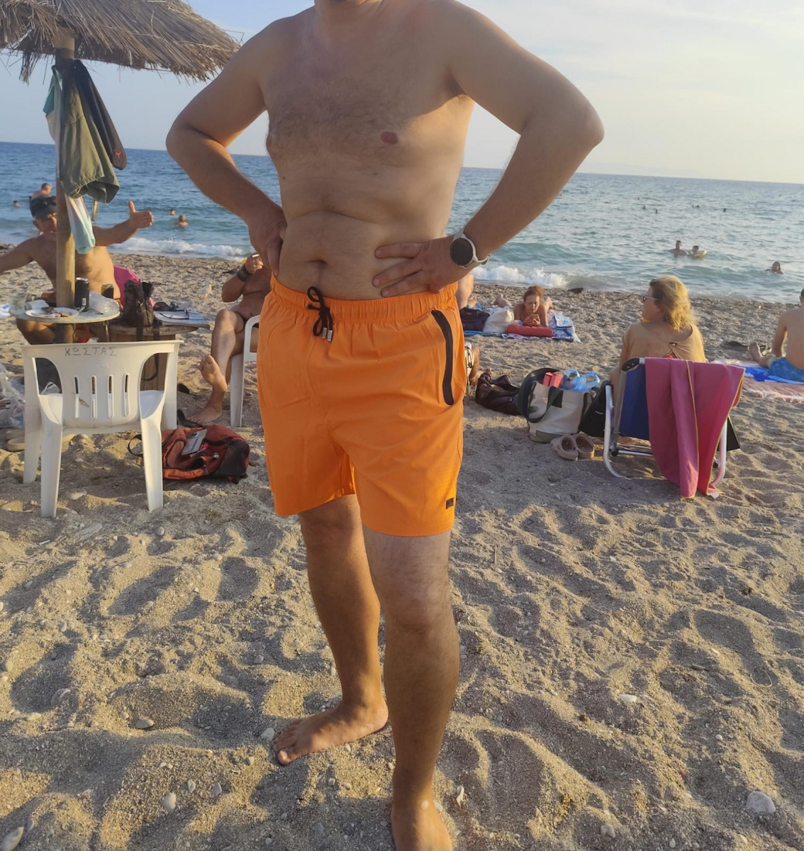 Costume De Baie Bărbați Pantaloni Scurți Roșu