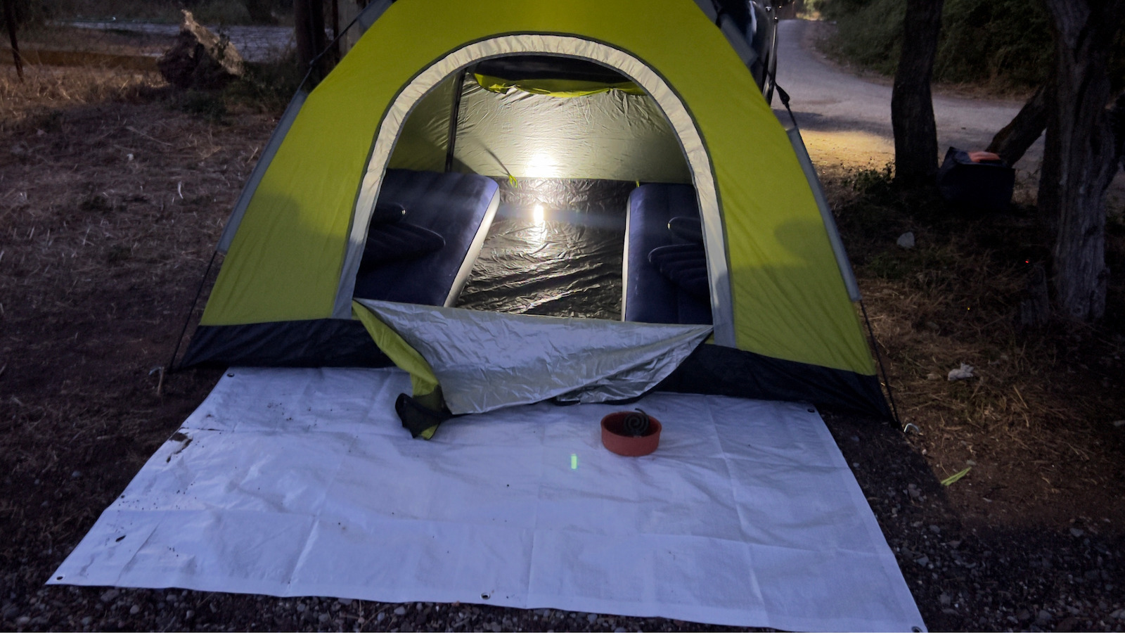 Campus Automatic Summer Camping Tent Igloo Green for 5 People 240x210x145cm