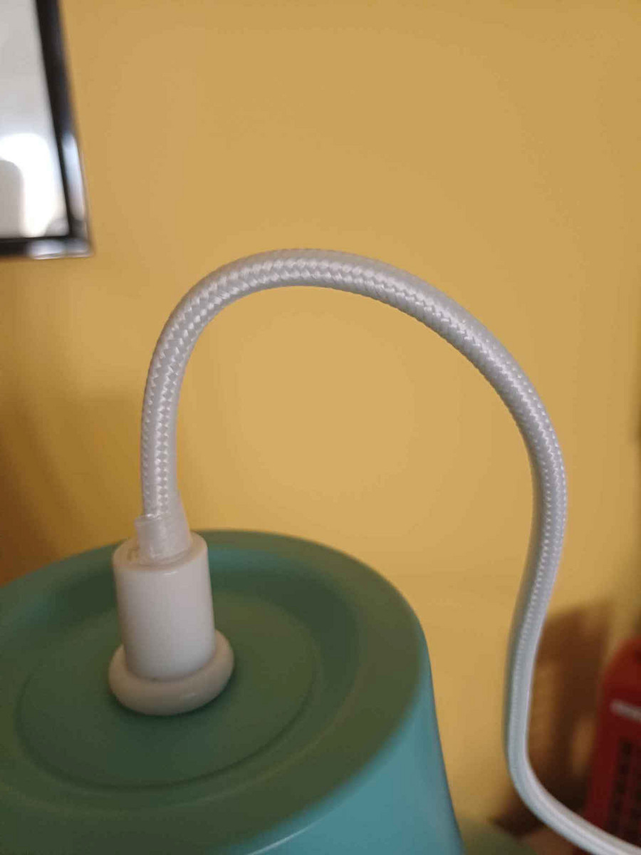 Aca Havana Pendant Light Turquoise Bell with Socket E27 35x135cm