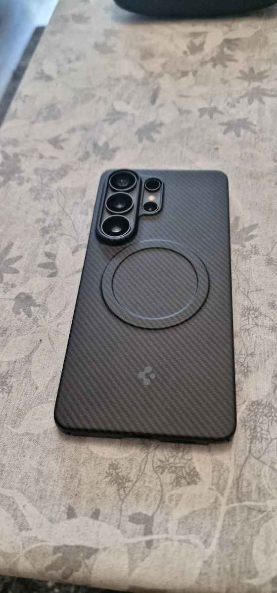 Spigen Air Skin Rückseite Hülle Aramidfaser Kunststoff 1mm Schwarze Galaxy S26 Ultra