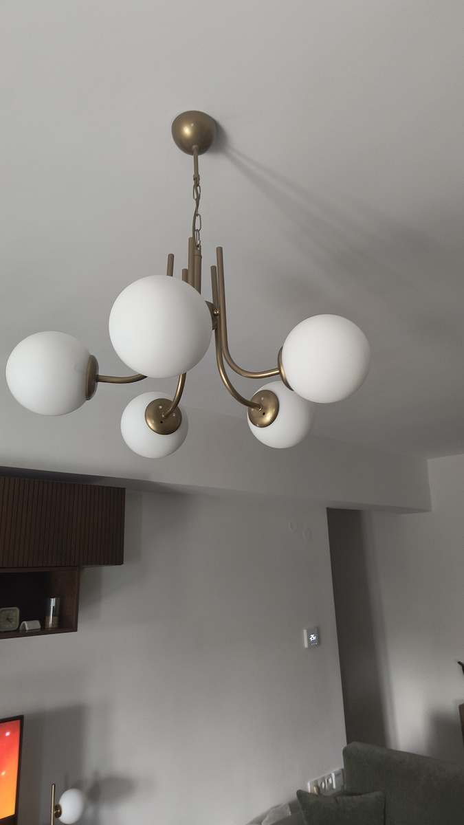 Opviq Nevada Hängelampe Gelb für 5 Lampen E27 65x65x70cm.