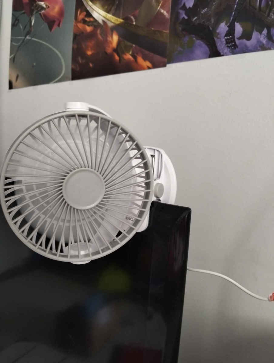 Bruno Вентилатор USB Презареждащ се 1800mAh Бял BRN-0230