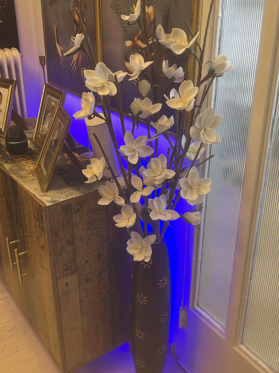 Artificial Decorative Branch Magnolia White 134cm Marhome