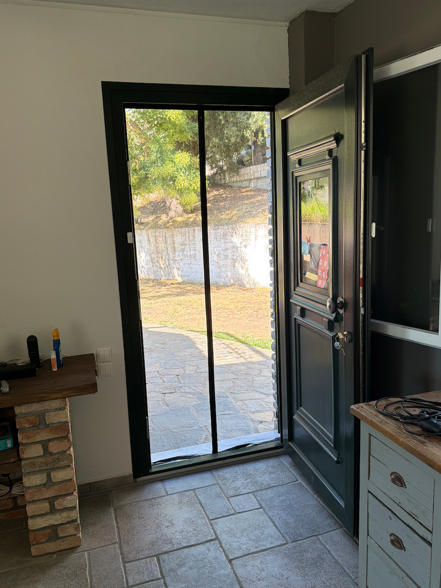 Tesa Mosquito Net Door with Velcro with Magnetic Clasp Gray 220x100cm