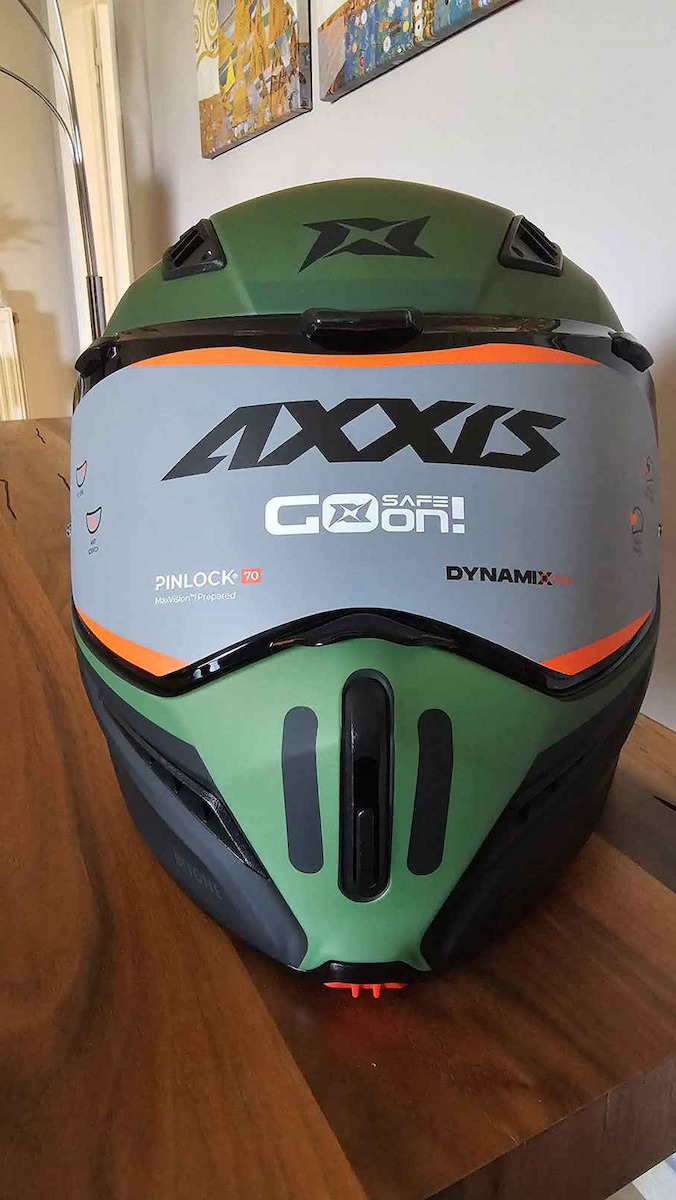 Axxis Ghostfighter C6 Chaki Mat Motorradhelm Flip-Up DOT / ECE 22.06 Gewicht (+/-50 gr) mit Sunvisor