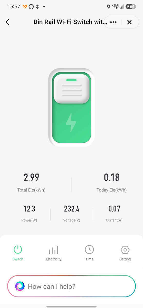 Tongou Tongou Tuya Wi-Fi Smart Kilowatt-Zähler 40A Elektrische Messgeräte Analog Schiene Monofasig Wi-Fi Tuya TO-Q-SY1-JWT