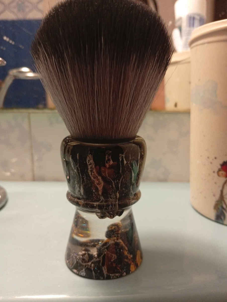 Yaqi Shaving Rocks Четка За Бръснене Кафява Със Синтетичен Косъм 28мм