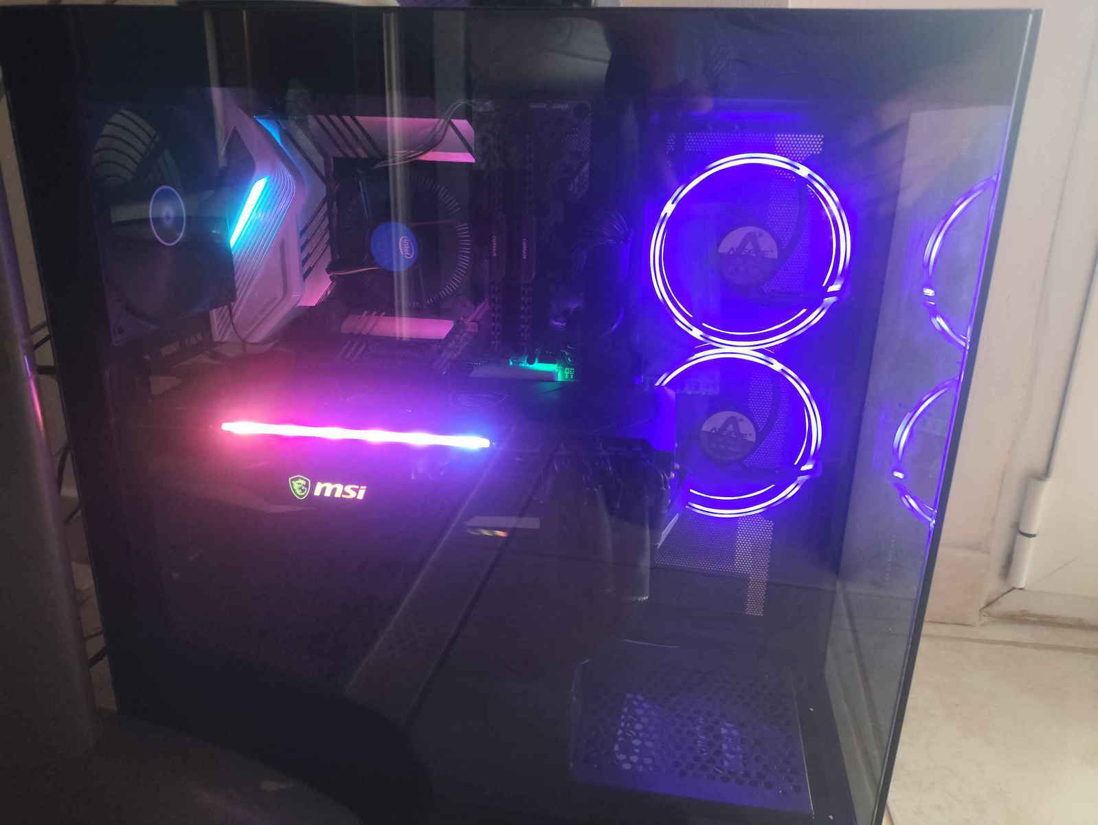 Darkflash DS900 Геймърско бюро Midi Tower Компютърна кутия със страничен прозорец Черен