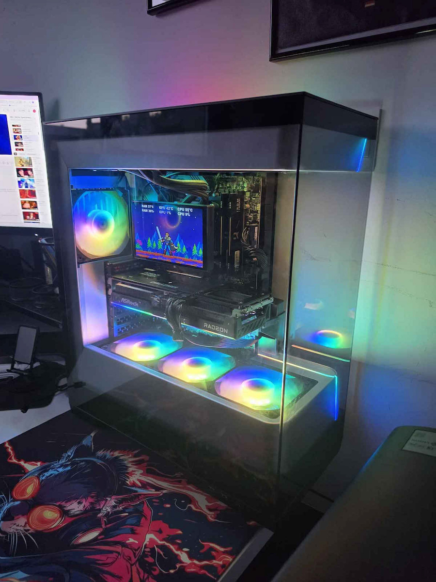 Phanteks Evolv S2 Gaming Midi Tower Computer Case with Side Window and ARGB Lighting Black