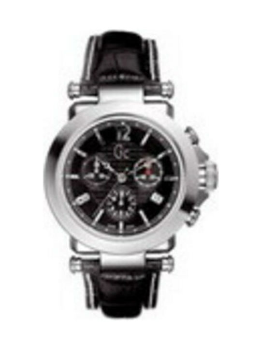 GC Watches Watch Chronograph Battery with Black Leather Strap