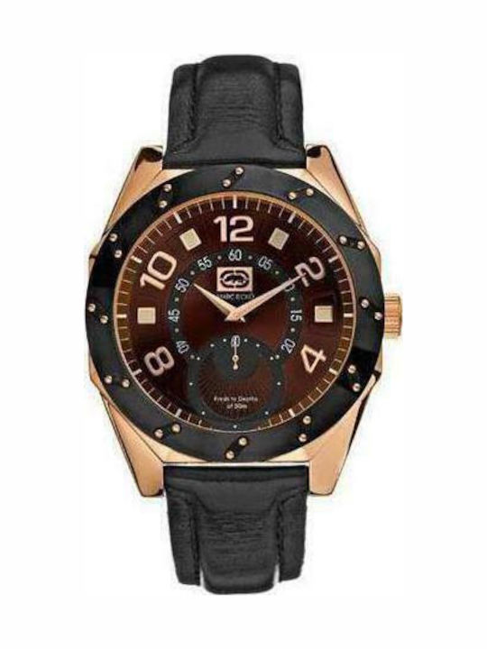 Marc Ecko E11548G1 Ρολόι Μπαταρίας με Δερμάτινο Λουράκι