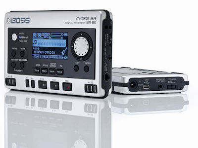 Boss BR-80 Multichannel Electric Portable Audio Digital Recorder with Memory Card for 12 Hours Recording