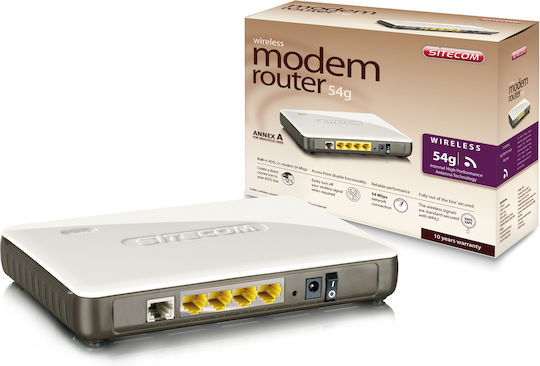 Sitecom WL-613 Ασύρματο ADSL2+ Modem Router με 4 Θύρες