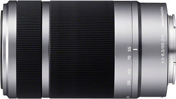 Sony Crop Kameraobjektiv 55-210mm f/4.5-6.3 Telephoto Telezoom für Sony E Mount Silver