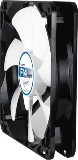Arctic F14 PWM Gehäuselüfter 140mm mit Verbindung 4-Pin 1Stück Black/White
