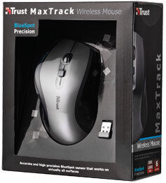 Trust MaxTrack Wireless Kabellos Maus Silber