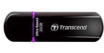 Transcend JetFlash 600 32GB USB 2.0 Stick Μαύρο