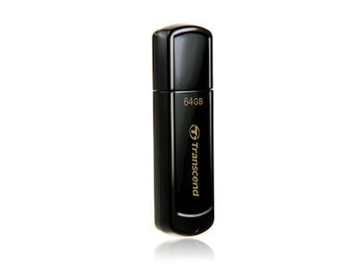 Transcend JetFlash 350 64GB USB 2.0 Stick Black