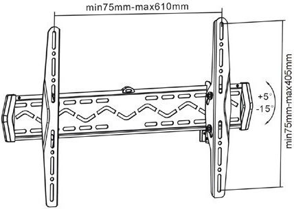 Reflecta 60-6040T 23141 Wall TV Mount up to 60" and 50kg