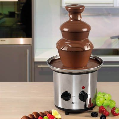 Clatronic Silver Chocolate Fountain with 3 Flats SKB 3248 170W 21x21x39cm