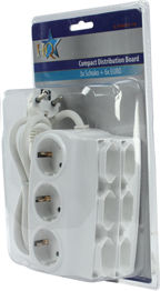 HQ Power Strip with Surge Protection 9 Positions with Switch and Cable 1.5m