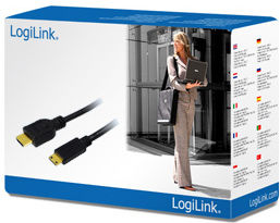 LogiLink HDMI 1.4 High Speed 1080p 120Hz Cable HDMI Male - Mini HDMI Male 1m Black