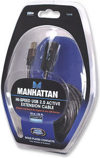 Manhattan 10m USB 2.0 Cable A-Male to A-Female (150248)