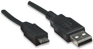 Manhattan 307178 1.8m Regular USB 2.0 to micro USB Cable (307178)