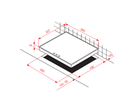 Blomberg MKN 54212 X Κεραμική Εστία Αυτόνομη Inox με Λειτουργία Κλειδώματος 58x52.2εκ.