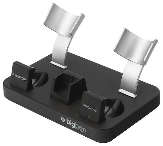 Bigben Interactive Move Tri-Charger PS3 Βάση για 2 χειριστήρια PS3 Μαύρη PS3MTRICHARGER