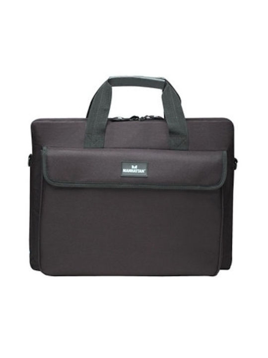 Manhattan London Τσάντα Ώμου / Χειρός για Laptop 15.6" σε Μαύρο χρώμα