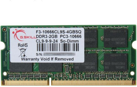 G.Skill Sq Series 4GB DDR3 RAM with 1333 Speed for Laptop