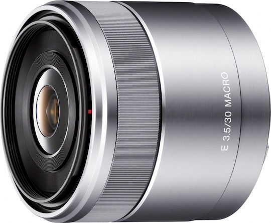 Sony Crop Camera Lens 30mm f/3.5 Standard / Macro for Sony E Mount Silver