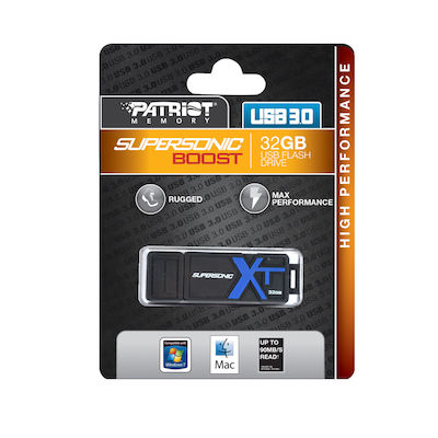 Patriot Supersonic Boost XT 32GB USB 3.0 Стик Черен