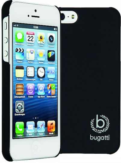 Bugatti Umschlag Rückseite Kunststoff Schwarz (iPhone 5/5s/SE)
