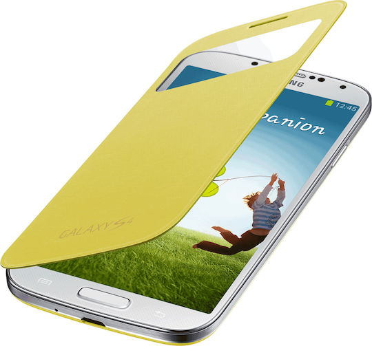 Samsung Official View Case Buchen Sie Synthetisches Leder Gelb (Galaxy S4)