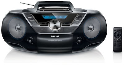 Philips Φορητό Ηχοσύστημα AZ780 με CD / MP3 / USB / Ραδιόφωνο σε Μαύρο Χρώμα