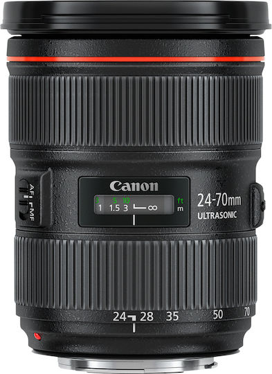 Canon Full Frame Φωτογραφικός Φακός 24-70mm f/2.8L USM II Standard Zoom για Canon EF Mount Μαύρος