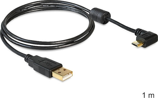 DeLock 83147 Winkel (90°) USB 2.0 auf Micro-USB-Kabel Schwarz 1m (83147) 1Stück