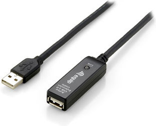 Equip USB 2.0 Cablu USB-A - USB-A female Negru 10m 133310