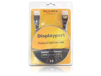 DeLock Kabel DisplayPort-Stecker - DisplayPort-Stecker 3m Schwarz (82772)