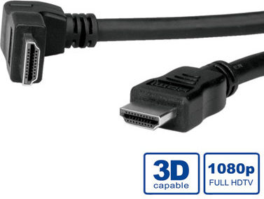 Roline Angle (90°) Cable HDMI male - HDMI male 5m Black