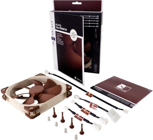 Noctua NF-A14 FLX Case Fan 140mm 1200rpm 67.98cfm Without LEDs Connection 3-Pin 4-Pin Molex Brown