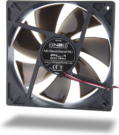 Noiseblocker PL1 Case Fan 120mm 900rpm 40cfm Without LED Lighting And 3-Pin Connection
