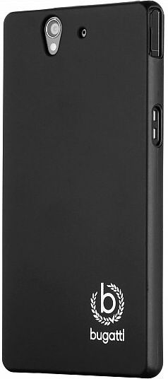 Bugatti ClipOnCover Umschlag Rückseite Kunststoff Schwarz (Xperia Z)