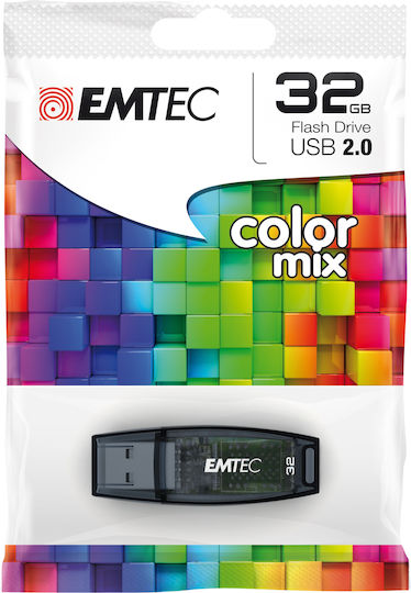 Emtec C410 Color Mix 32GB USB 2.0 Stick Negru