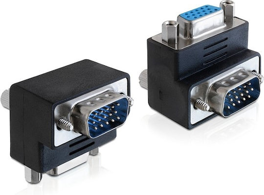 DeLock Конвертор VGA мъжки към VGA женски Черен 1бр 65247