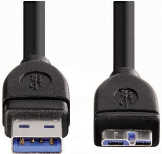 HAMA Редовна USB 3.0 до микро USB кабел Черен 1.8м (00054507)