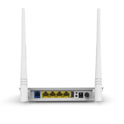 Tenda D301 v1 Ασύρματο ADSL2+ Modem Router Wi‑Fi 4 με 4 Θύρες