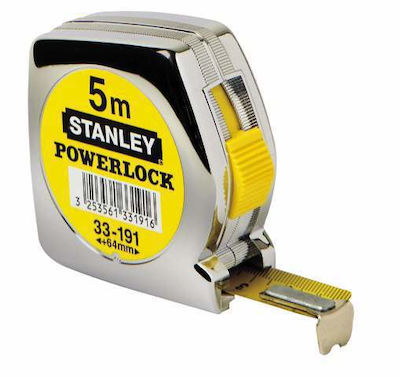 Stanley Μετροταινία με Αυτόματη Επαναφορά 19mm x 5m